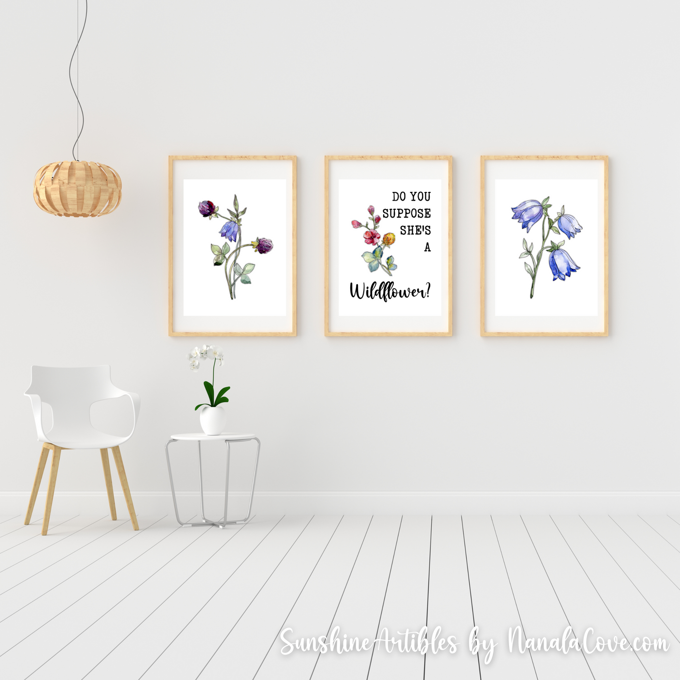 Minimalist Wildflower Quotes Wall Art