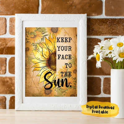 Boho Sunflower Quotes Wall Art