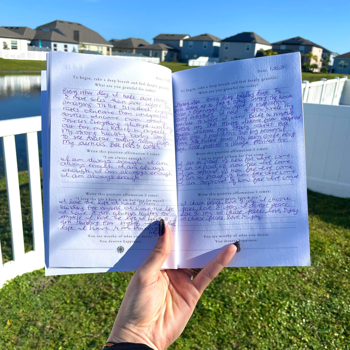 "Self Love + Healing" 5-Minute Daily Guided Journal & Workbook