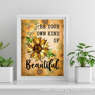 Boho Sunflower Quotes Wall Art