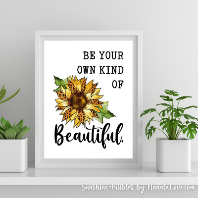 Minimalist Sunflower Quotes Wall Art