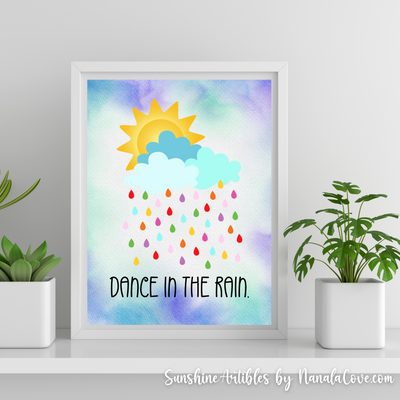 Tie Dye Rainbow Quotes Wall Art