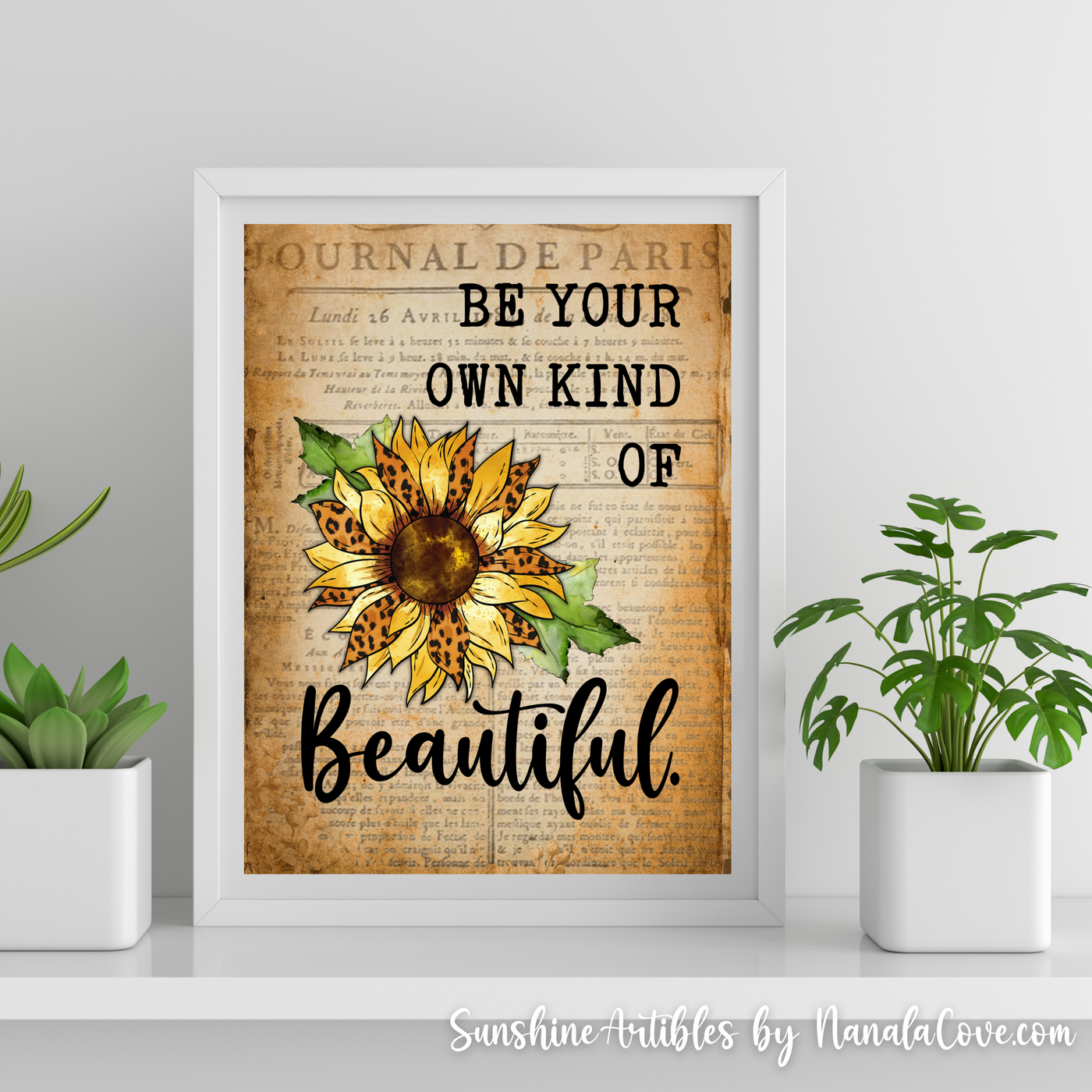 Vintage Sunflower Quotes Wall Art