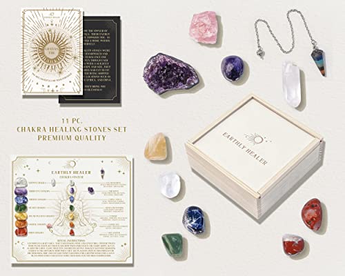 Healing Chakras Crystal and Stone Premium Gift Set (11pc)