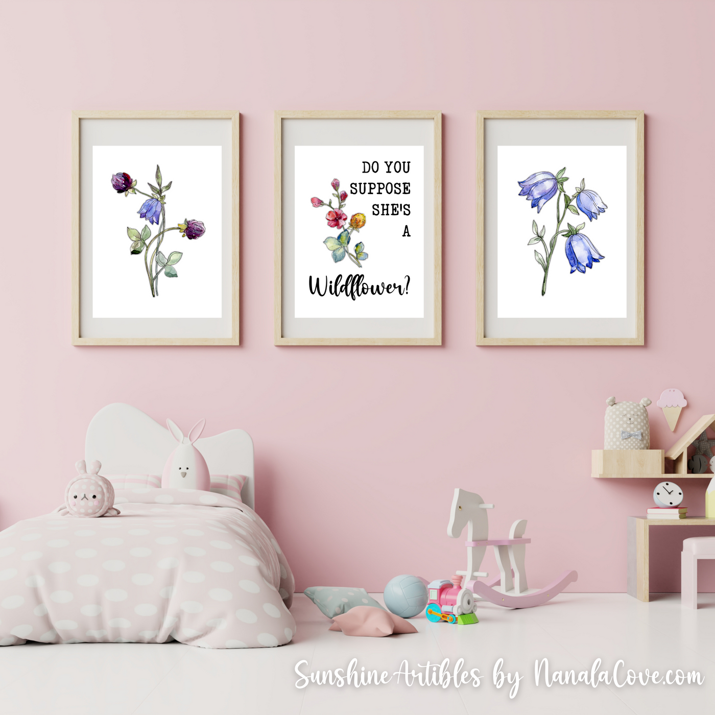 Minimalist Wildflower Quotes Wall Art