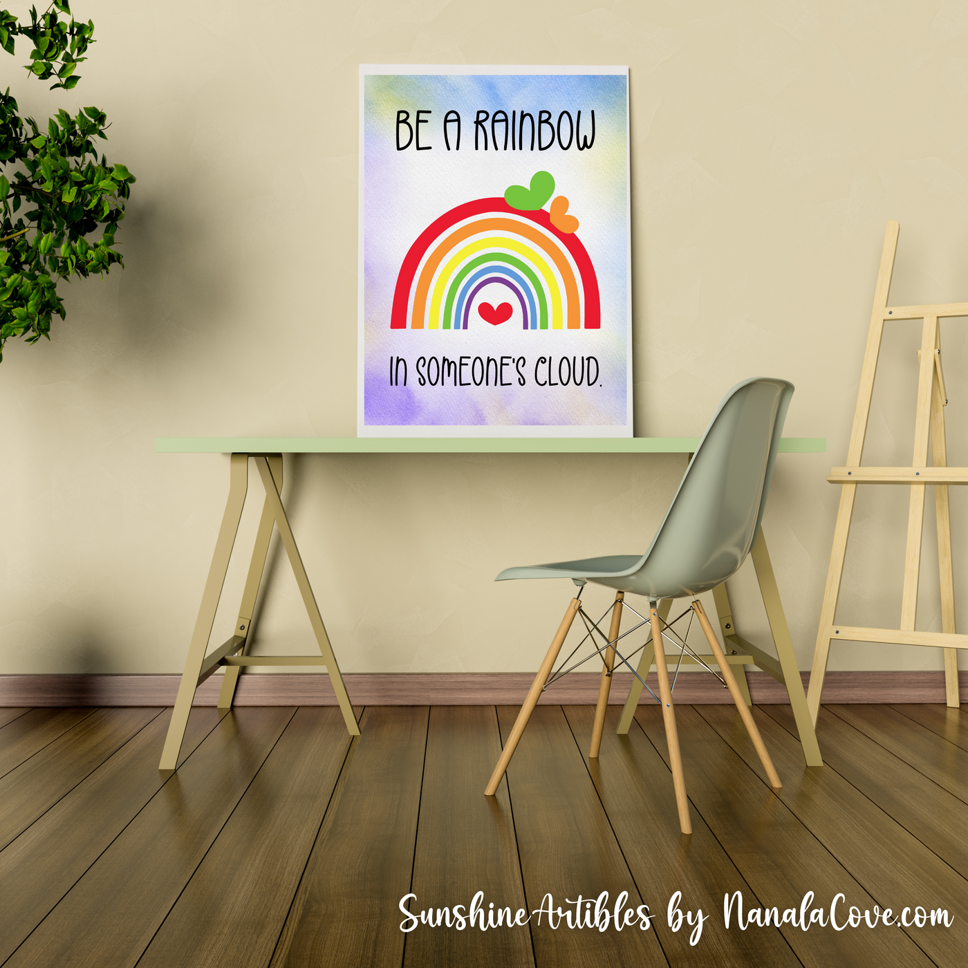 Tie Dye Rainbow Quotes Wall Art