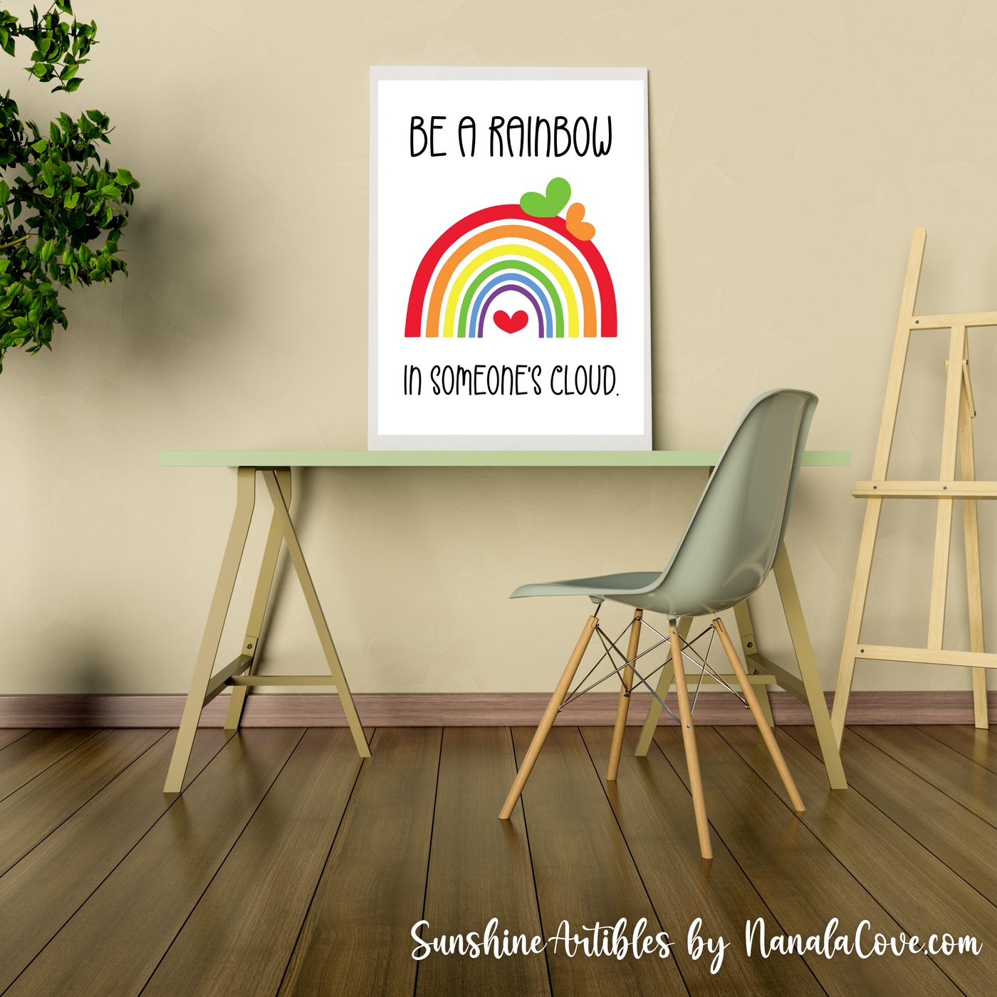 Minimalist Rainbow Quotes Wall Art