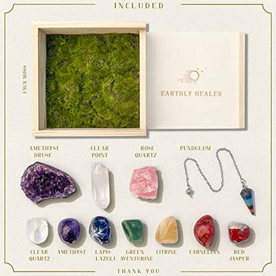 Healing Chakras Crystal and Stone Premium Gift Set (11pc)