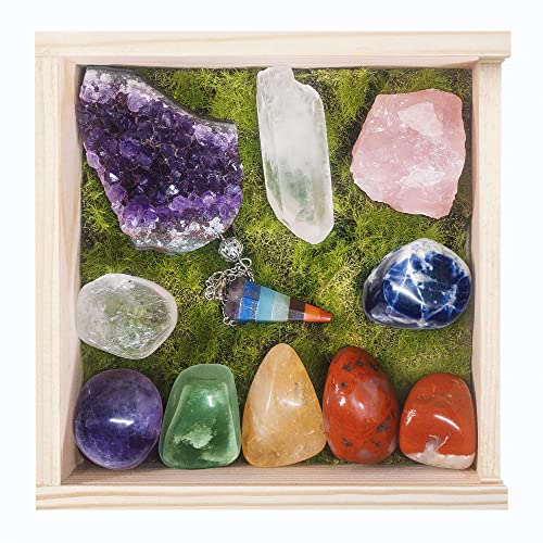 Healing Chakras Crystal and Stone Premium Gift Set (11pc)