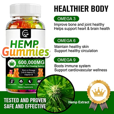 Hemp Gummies 600,000mg Extra Strength