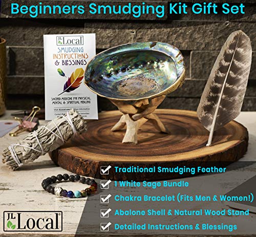 White Sage Smudging Kit Smudge Stick Gift Kit + Anleitung &amp; Segen (Anfänger-Kit)