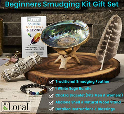 White Sage Smudging Kit Smudge Stick Gift Kit + Anleitung &amp; Segen (Anfänger-Kit)