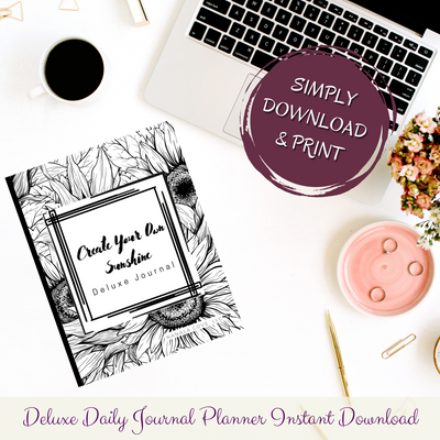 Deluxe Daily Journal, Week Planner & Goal Tracker E-Version (Instant Download!)