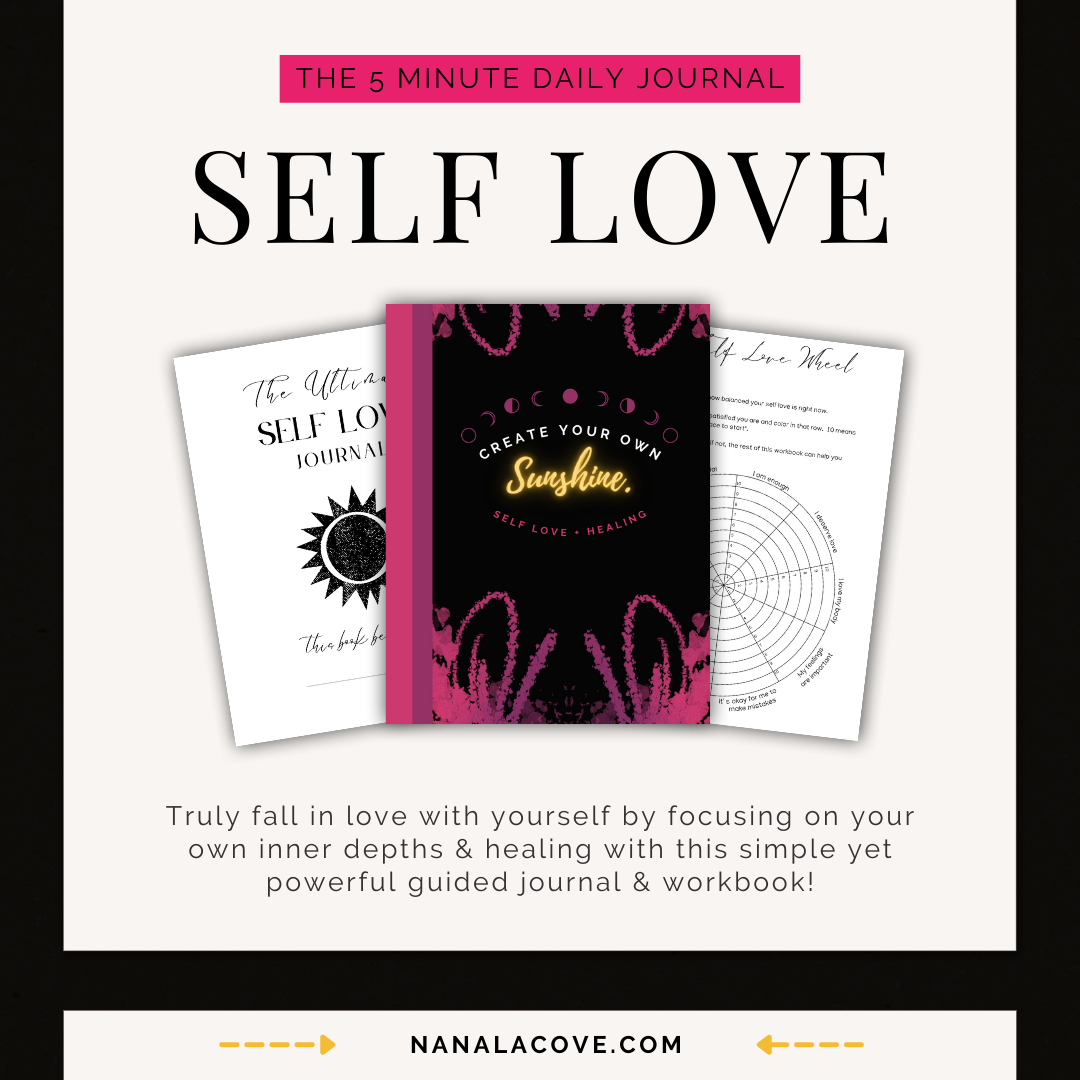 "Self Love + Healing" 5-Minute Daily Guided Journal & Workbook