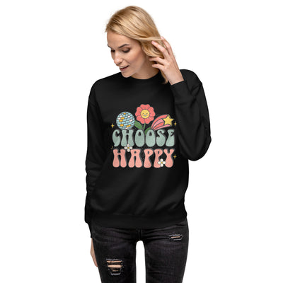 Unisex-Premium-Sweatshirt "Choose Happy Disco".