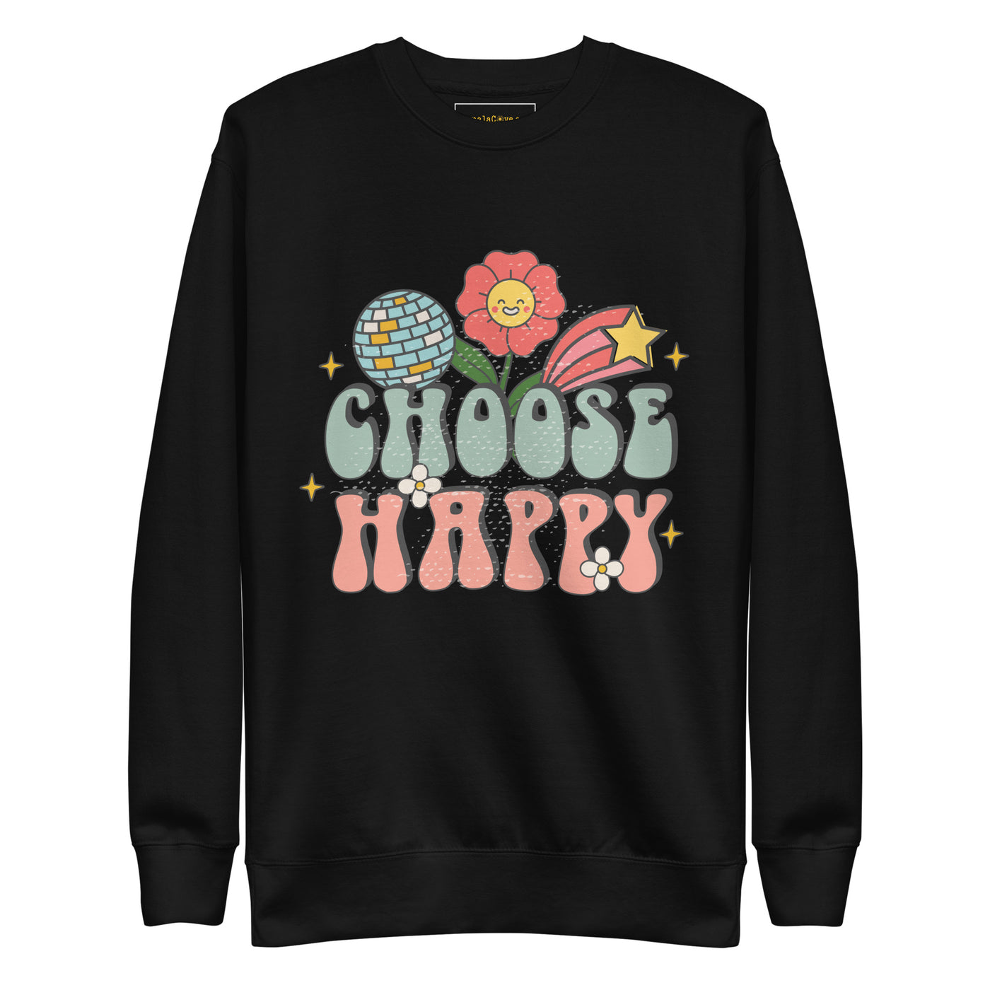 Unisex-Premium-Sweatshirt "Choose Happy Disco".