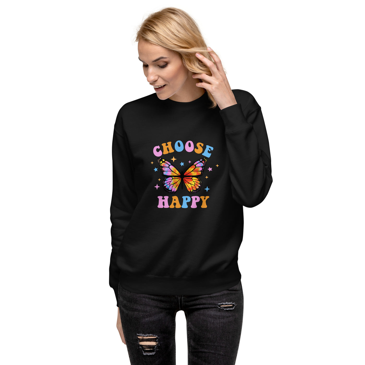 "Choose Happy Butterfly" Premium Sweatshirt