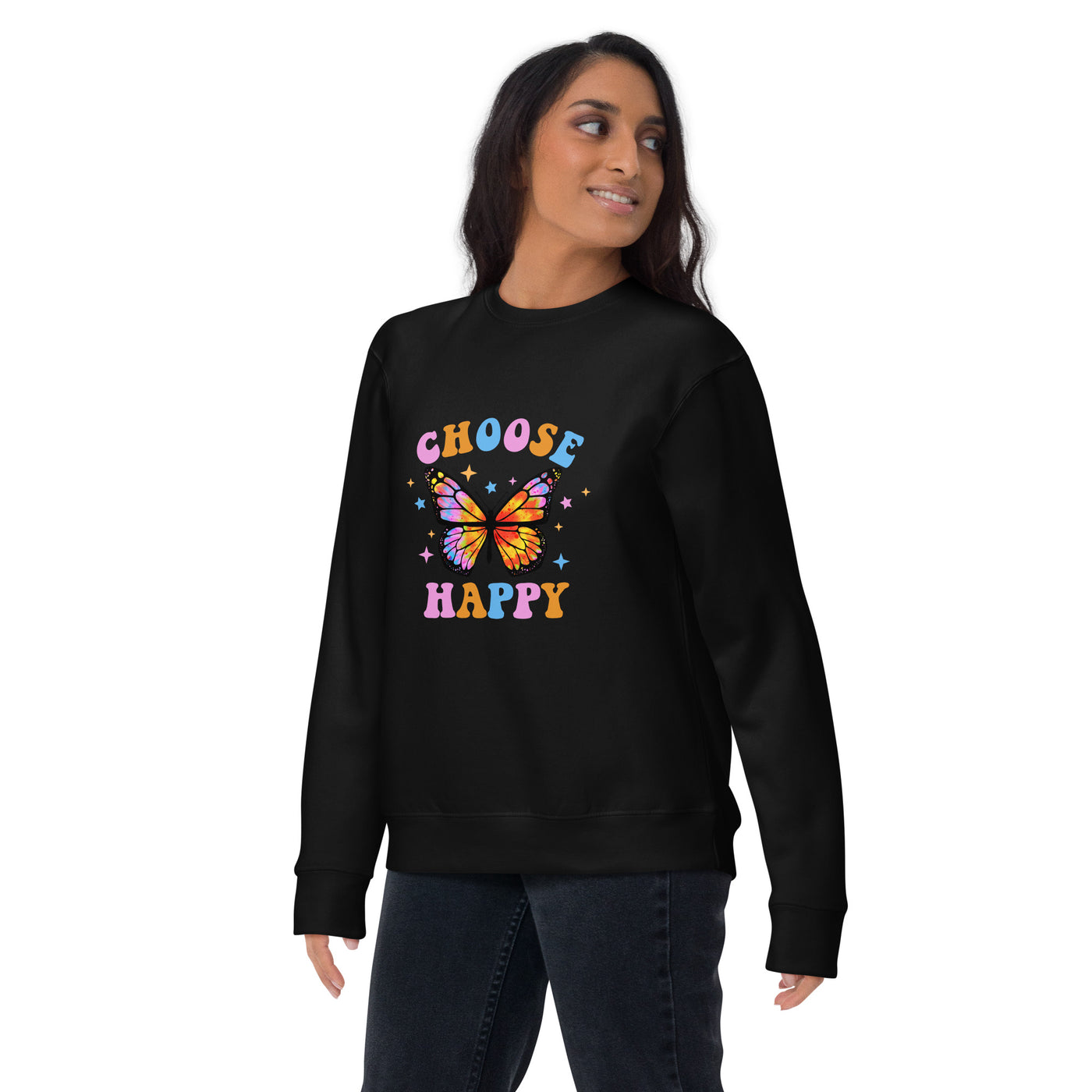 "Choose Happy Butterfly" Premium Sweatshirt