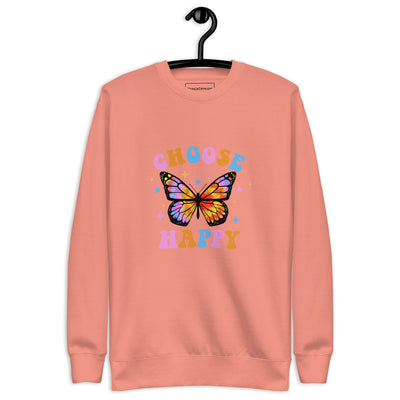 "Choose Happy Butterfly" Premium Sweatshirt