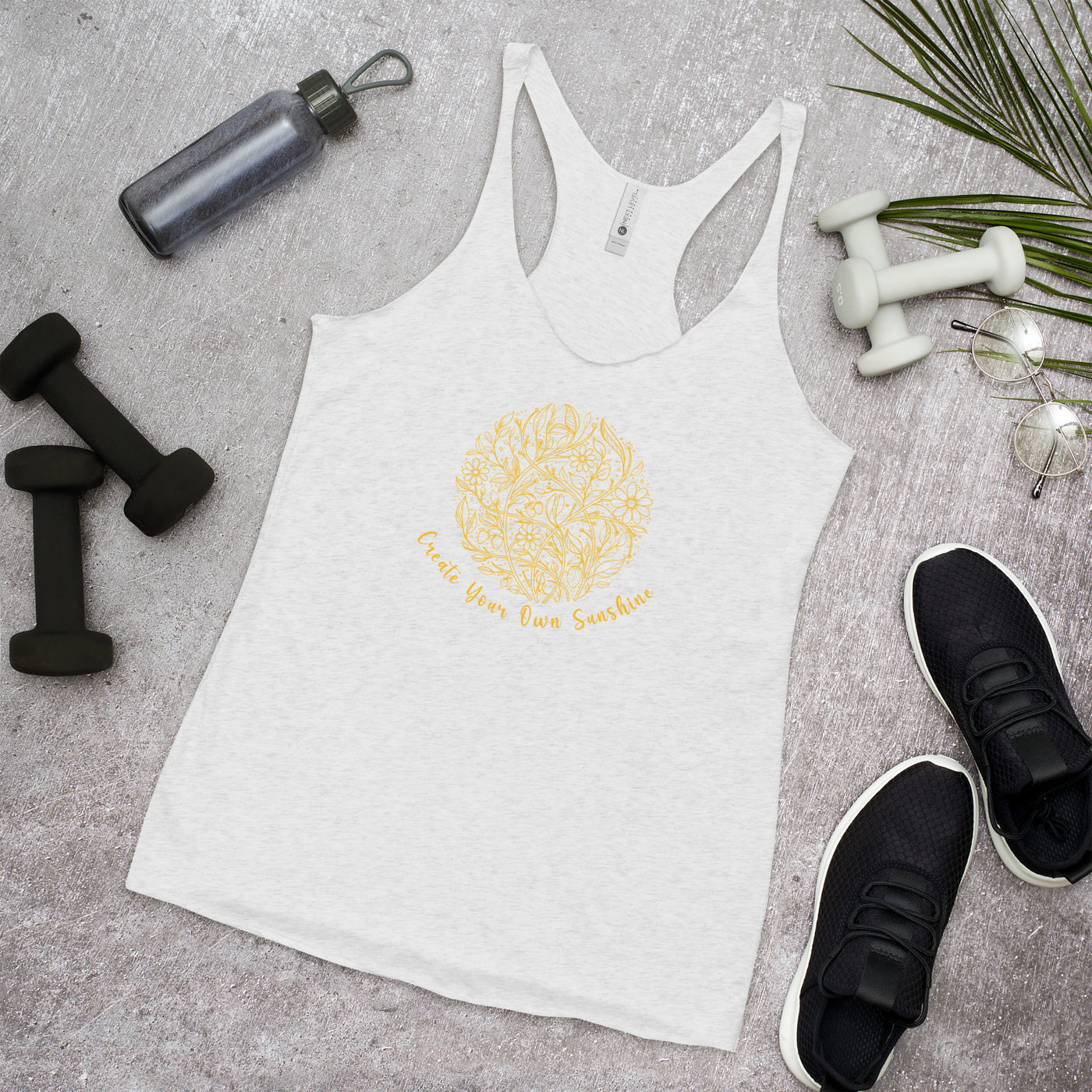 "Create Your Own Sunshine" Racerback-Tank für Frauen