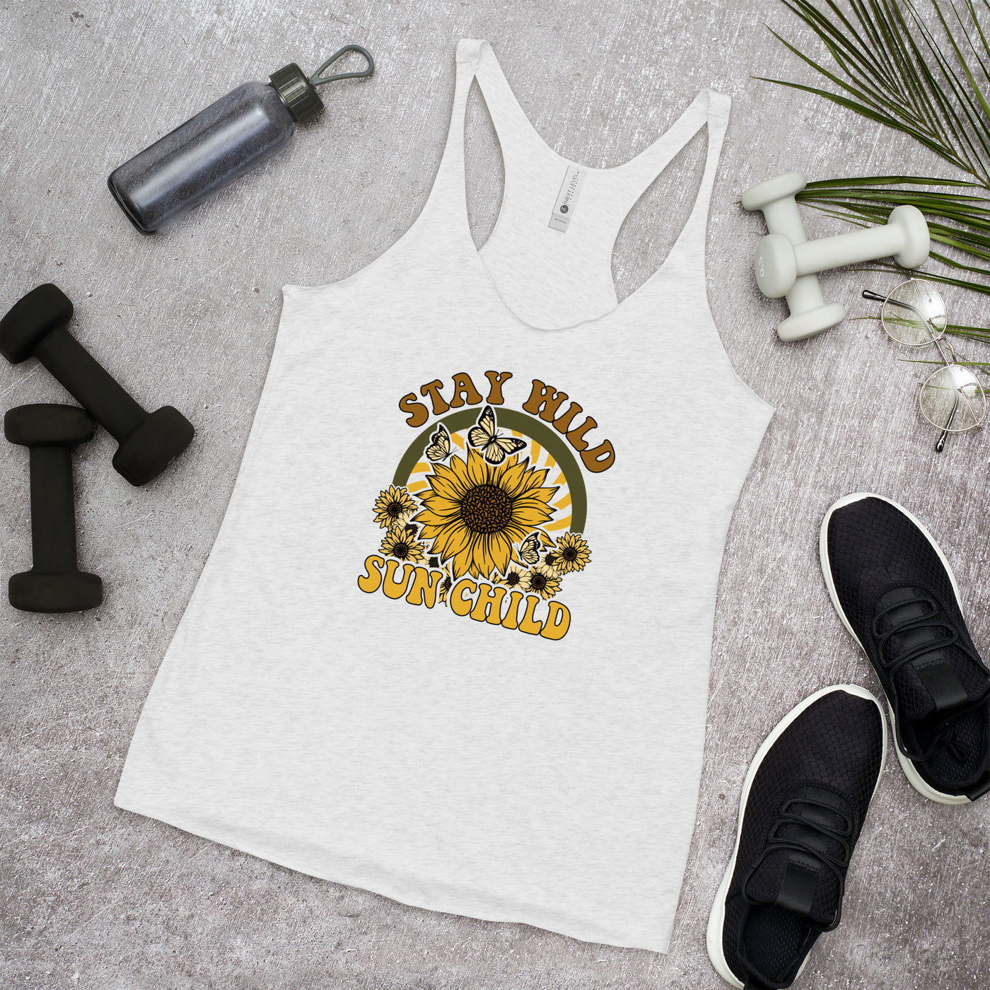 "Stay Wild Sun Child" Racerback-Tank für Frauen