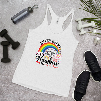 "After Every Rainbow Is A Storm" Women's Racerback Tank