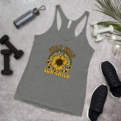 "Stay Wild Sun Child" Racerback-Tank für Frauen