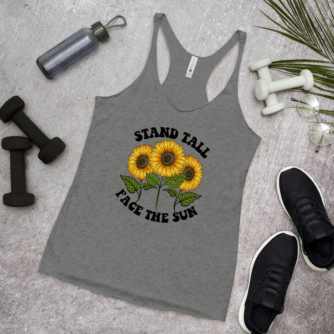 "Stand Tall &amp; Face The Sun" Racerback-Tank für Frauen