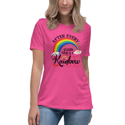 "After Every Storm Is A Rainbow" Women's Relaxed T-Shirt