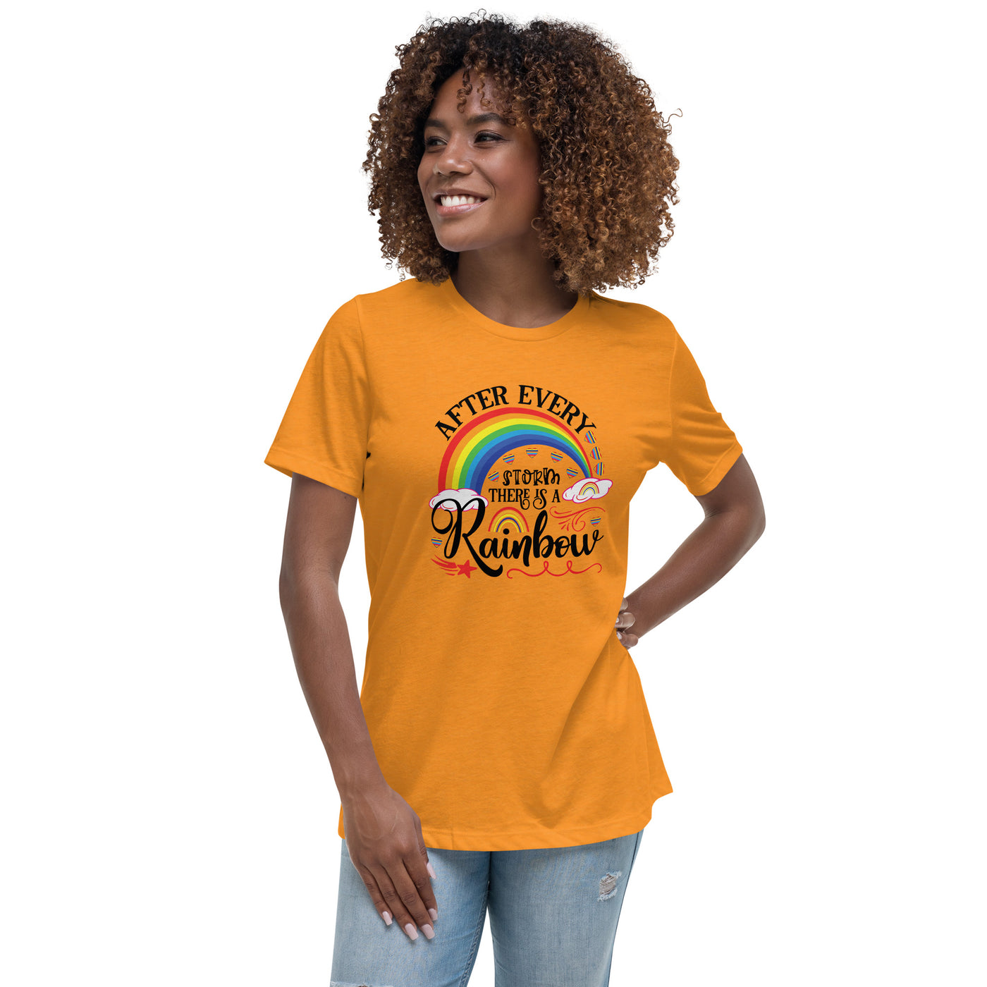 "After Every Storm Is A Rainbow" Women's Relaxed T-Shirt