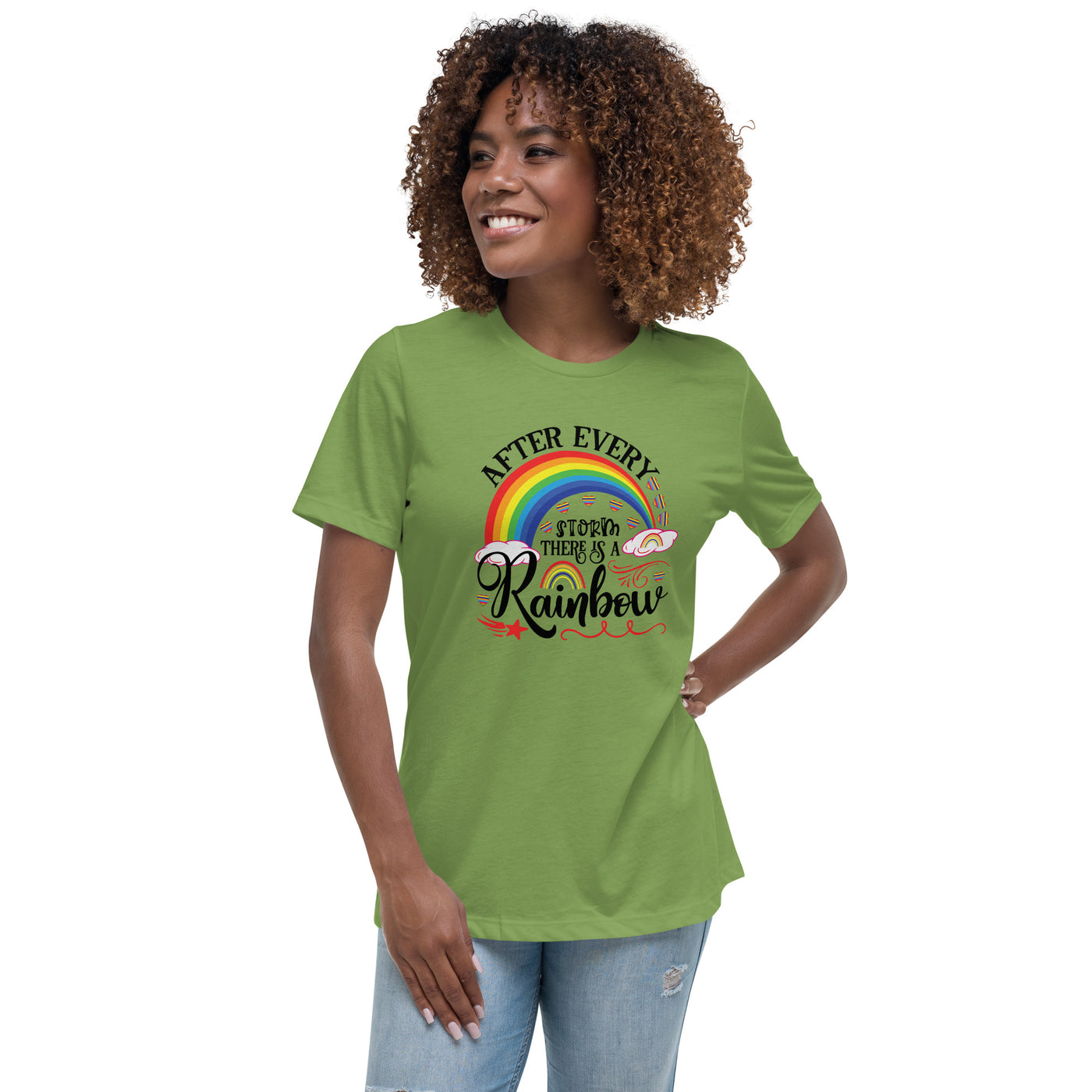 "After Every Storm Is A Rainbow" Women's Relaxed T-Shirt