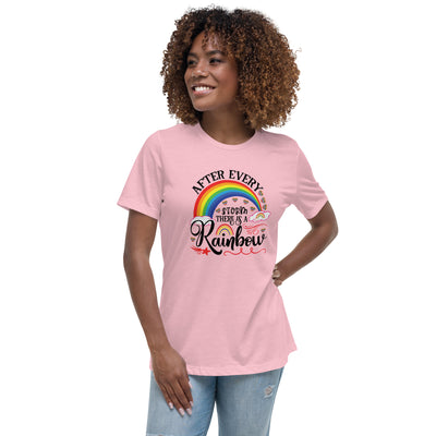 "After Every Storm Is A Rainbow" Women's Relaxed T-Shirt